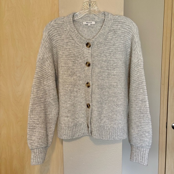 Madewell Women S Merino Wool Springview Cardigan Sweater Coziest Yarn 5 Button - Picture 4 of 12